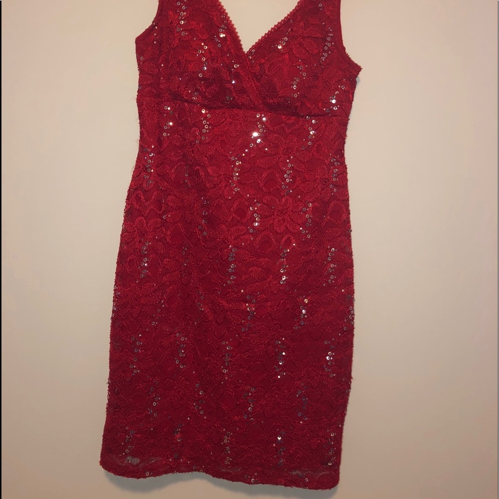 Red homecoming/prom dress from prom girl